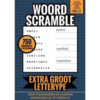 👉 Puzzelwoordenboek extra groot senioren & Meer Vol. 17 - Woord Scramble voor Volwassenen en Ouderen Lettertype 9789464658996