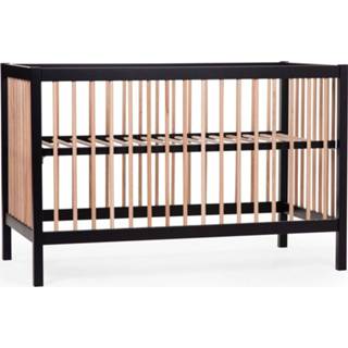 👉 Babybed zwart active baby's ChildHome Cot 97 - 60x120 cm. Black/Natural 5420007163723
