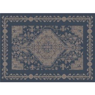 👉 Deurmat blauw Kelim - 50x70 cm 8720704603575