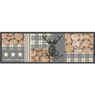 👉 Deurmat grijs Deer Aspen - 50x150 cm 8720704603650