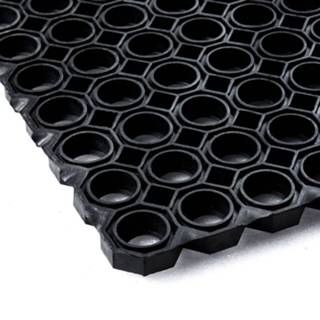 👉 Ringmat rubber zwart 80 x 120 cm (23mm) - Heavy Duty