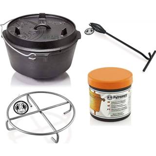 👉 Oven active Dutch FT4.5-4.5QT (zonder pootjes) Set - Pan + Deksellifter Conditioner Trivet