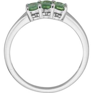 👉 Damesring groen zilver vrouwen echt met tsavoriet KLiNGEL 4055707802040 4055707802026