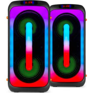 👉 Microfoon tan Fenton BoomBox400 set - 2 accu partyboxen met en LED's 8720105710803