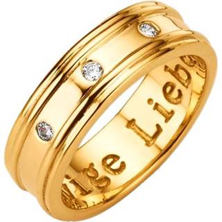 👉 Vriendschaps ring zilver goudkleur unisex Vriendschapsring met synth. zirkonia's en van echt KLiNGEL 4055697046394 4055697046370