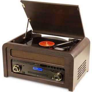 👉 Platenspeler blauw Retourdeal - Fenton Nashville retro met Bluetooth, CD 8715693330526