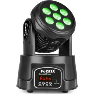 👉 Blauw Fuzzix MHC706 LED moving head wash - 7x 6W RGBW LED's DMX 8715693335392