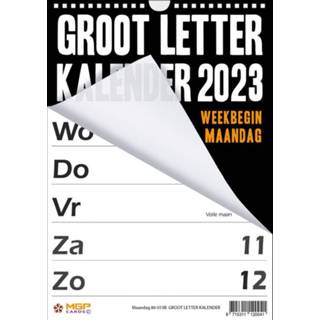 👉 Grootletterkalender 2023 - week begint op Maandag 8715311127293