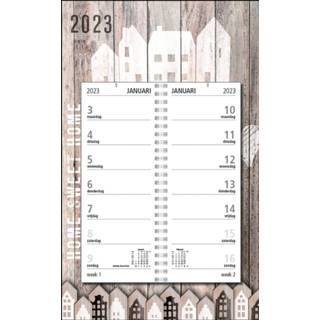 Grijsbruin Omleg Weekkalender 2023 - week begint op Maandag Home 8715311127620