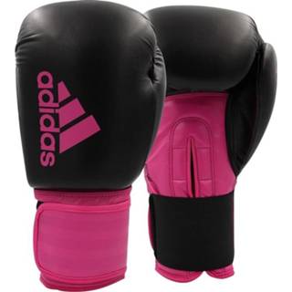 👉 Kickbokshandschoen zwart roze Adidas Hybrid 100 Dynamic Fit (Kick)Bokshandschoenen Zwart/Roze 3662513144830