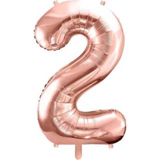 👉 Folie roze ballon cijfer 2 86 cm 5902230771369