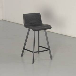 👉 Barkruk bruin leder Frontseat barkruk, leder, 4-poot onderstel