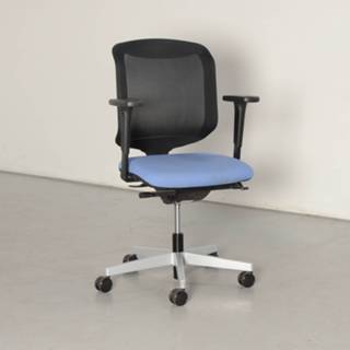 👉 Bureaustoel blauw zwart Giroflex bureaustoel, / mesh, 2D armleggers