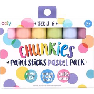 👉 Verfstift pastel OOLY chunkies paint sticks verfstiften 6 stks 3 jr+ 810078037279
