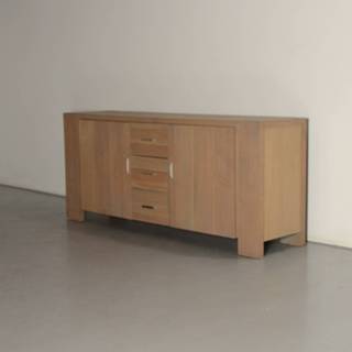 Dressoir grijs eiken Officenow dressoir, eiken, 85 x 200 cm, 2 deurtjes, 3 laadjes