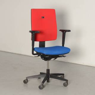 👉 Bureaustoel blauw rood Viasit bureaustoel, / rood, 5D armleggers