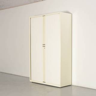 👉 Roldeurkast Gispen roldeurkast, creme, 193 x 120 cm, incl. 4. legborden