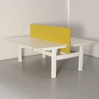 👉 Bureau wit Voortman elektrisch benchwerkplek, zit-sta bureau, 180 x 90 cm (2x), blad, hoogte instelbaar onderstel