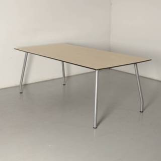 👉 Kantinetafel beuken Aspa kantinetafel, blank beuken, 200 x 100 cm, vaste hoogte onderstel