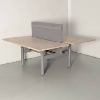 👉 Gispen benchwerkplek, bladkleur naar keuze, 160 x 80 cm, hoogte instelbaar onderstel d.m.v. hanslinger