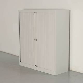 👉 Roldeurkast grijs Officenow roldeurkast, lichtgrijs, 133 x 120 cm, incl. 3 legborden