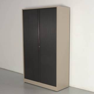 👉 Roldeurkast Ahrend roldeurkast, dakargrijs, 195 x 120 cm, incl. 4 legborden