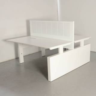 👉 Wit Voortman benchwerkplek, blad, 160 x80 cm, hoogte instelbaar onderstel