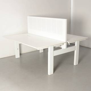 👉 Wit Voortman benchwerkplek, blad, 160x80 cm (2x), hoogte instelbaar onderstel.