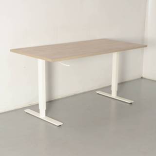 👉 Bureau Ikea Trotten zit-sta bureau, bladkleur naar keuze, 160 x 80 cm, hoogte instelbaar onderstel d.m.v. handslinger