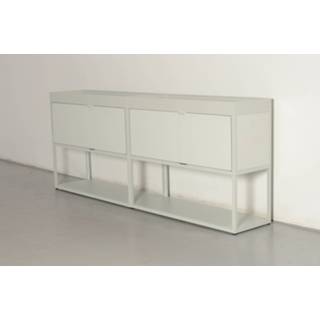 👉 Dressoir grijs Hay New Order design sideboard, lichtgrijs, 79 x 200 cm