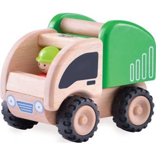 👉 Houten Wonderworld Mini Vuilniswagen 8851285140071