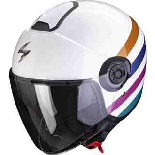 👉 Jethelm wit groen goud XL active Scorpion Exo-City Ii Bee 3399990108207