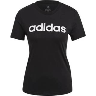 👉 Sport shirt zwart l vrouwen Adidas Logo Dames Tee sportshirt