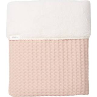 👉 Wiegdeken active Koeka Wafel/Teddy Oslo - 75x100 cm. Rosa Salt/Pebble 8718276211816 8718276192023