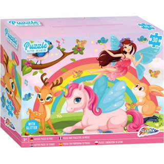 👉 Puzzel Glitter Eenhoorn, 30st. 8715427083476