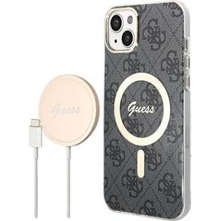 👉 Draadloze oplader zwart Guess 4G Edition Bundle Pack iPhone 14 Hoesje & - 3666339102814