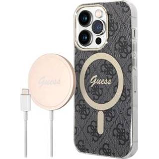 👉 Draadloze oplader zwart Guess 4G Edition Bundle Pack iPhone 14 Pro Max Hoesje & - 3666339102845