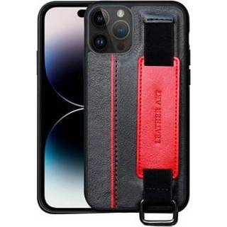 👉 Draagriem zwart Tweekleurige iPhone 14 Pro Gecoat Hoesje met und Kartenhalter - 5714122412850