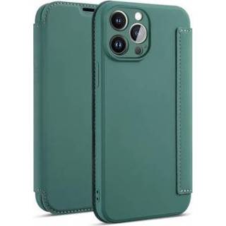 Flipcase groen Slanke Stijl iPhone 14 Pro Flip Case - Donkergroen 5714122413147