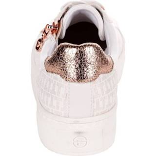 Sneaker met rits opzij Tamaris Wit/Goudkleur