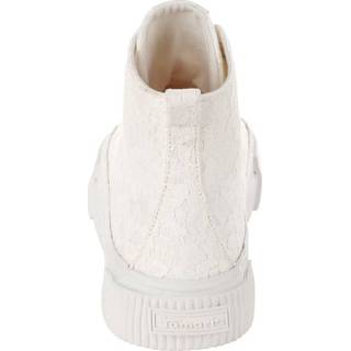 👉 Hoge sneaker in macramélook Tamaris Offwhite