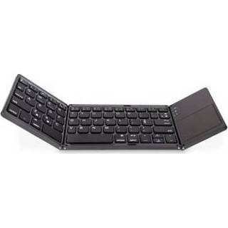 👉 Draadloos toetsenbord zwart Opvouwbaar met Touchpad BK06 - 5714122425119