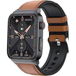 👉 Smartwatch bruin met Gezondheidsbewaking E500 - Elegante Band 5714122425355