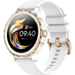 👉 Smartwatch wit Elegante Waterdichte QR02 - Siliconen Band 5714122425669