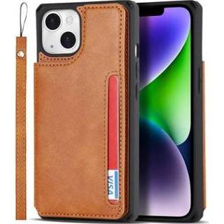 👉 Kickstand bruin IPhone 14 Plus Magnetisch Wallet Case - 5714122427687
