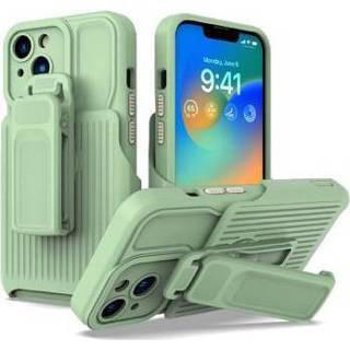 Riemclip groen Explorer Series iPhone 14 Plus Hybride Hoesje met - Lichtgroen 5714122428516