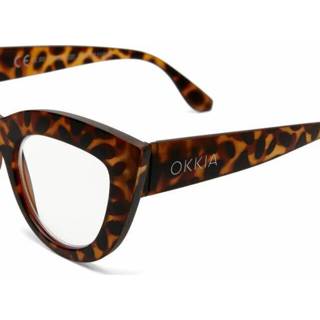 👉 Leesbril kunststof volwassenen modern leesbrillen Classic Havanna Okkia Big Cat Eye-Classic Havanna-+ 2.00 8055773193086