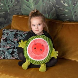 👉 Handwarmer groen pluche baby rond modern zie verpakking noxxiez knuffel Watermeloen 8718274253924