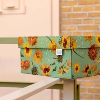 👉 Multi Color alle leeftijden rechthoek design Dutch Storage Box Sunflowers by Vinsent 9789493310117