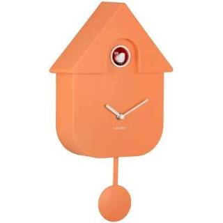 👉 Oranje kunststof koekoeksklok AA batterij wandklok wandklokken Soft Orange Karlsson Modern Cuckoo koekoeksklok-Soft 8714302719363